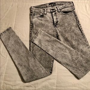 Flying Monkey Grey Skinny Jeans-Acid Wash